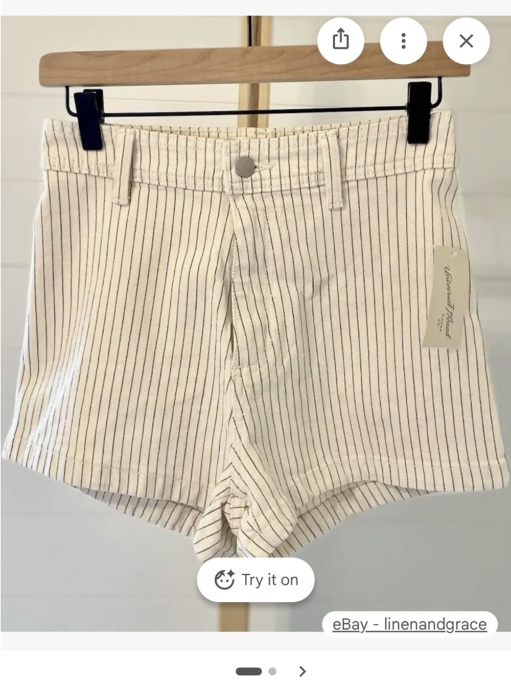 Universal thread striped shorts NWT